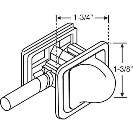 Strybuc Concealed Latch Square Hole 91-292